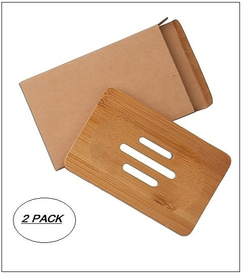Wooden Bamboo Soap Dish Storage Holder Handmade for Bathroom - DIVCHI