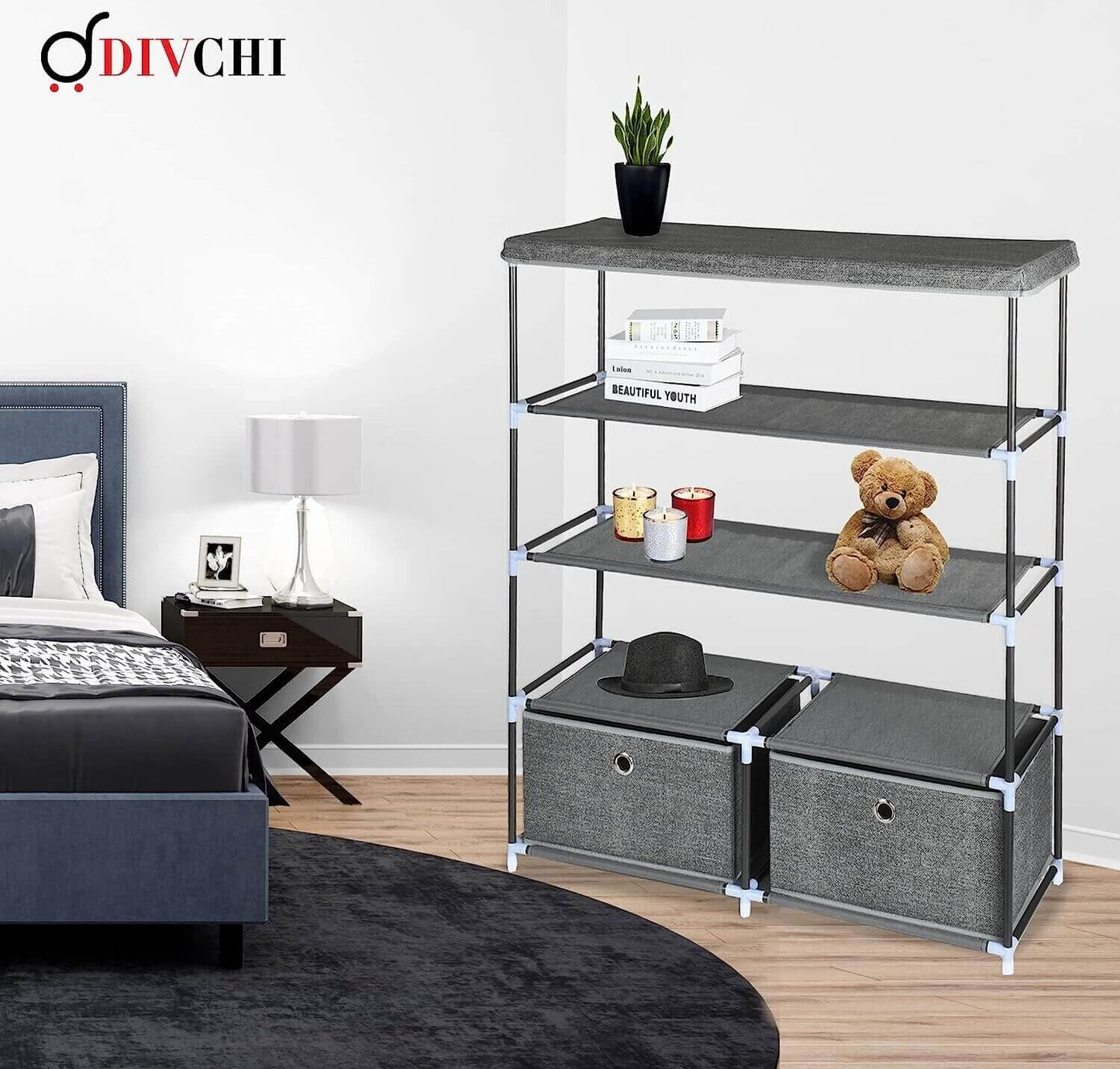 4 Tier Shoe Rack | Shoe Rack With Drawers | 4 Tier Metal Shoe Rack