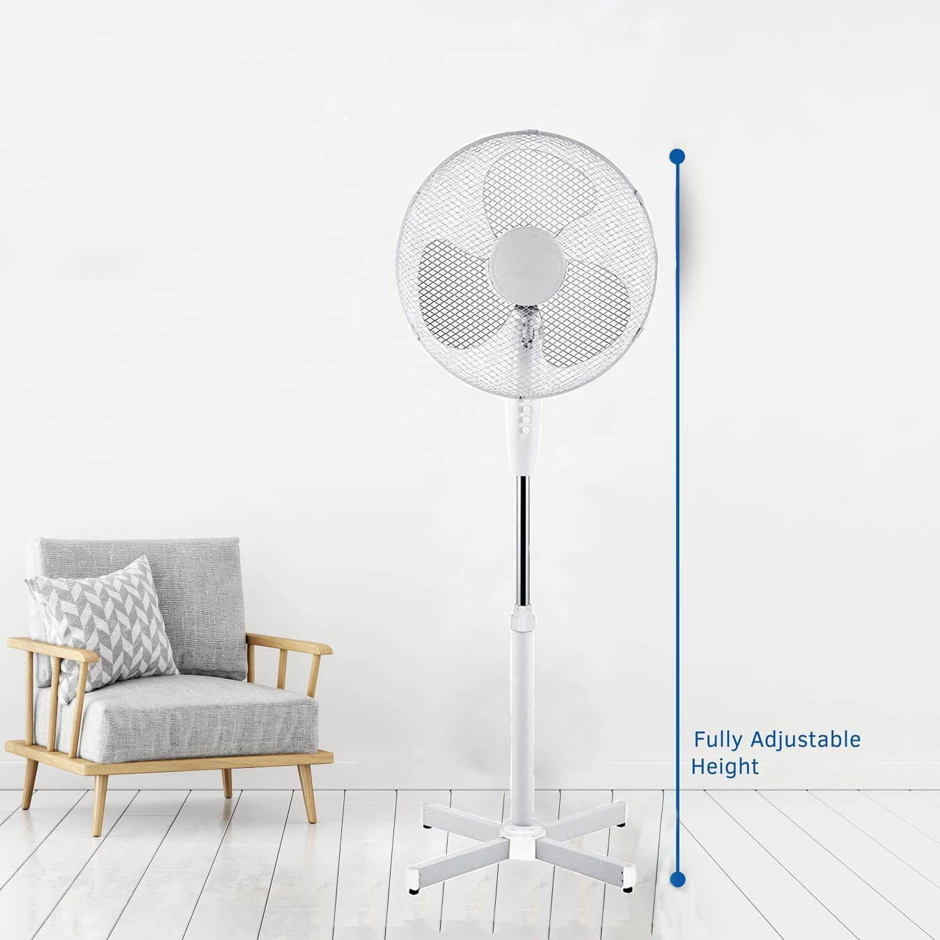 Oscillating Quiet Fan | Pedestal Electric Fan | Fan Pedestal - DIVCHI