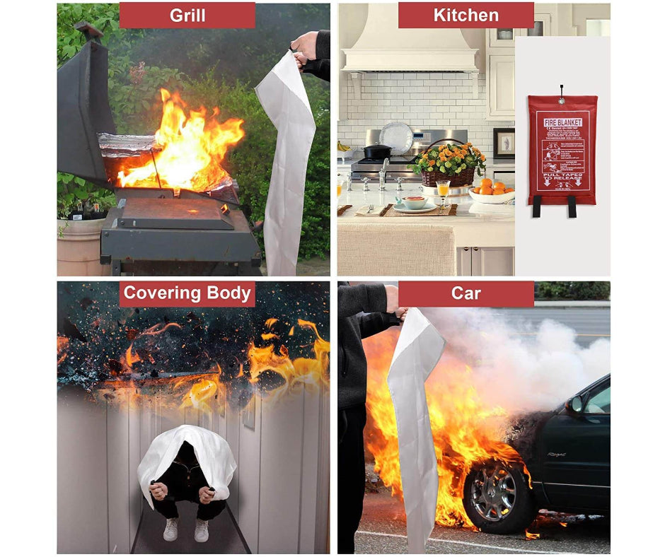 Fire Blankets For Kitchen | Camping Fire Blanket | Car Fire Blanket - DIVCHI