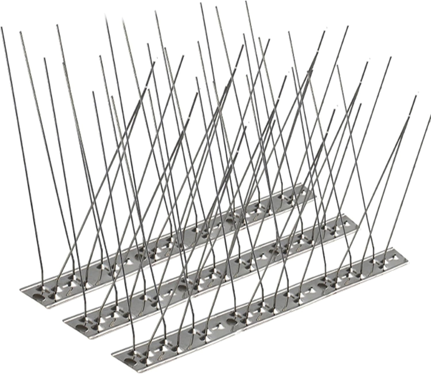 DIVCHI Birds Spikes With Stainless Steel Base, Pigeon And Crows Spikes Deterrent, Anti-Pigeon Spikes, Cats Repellent Spikes for Gardens, And Roofs - DIVCHI