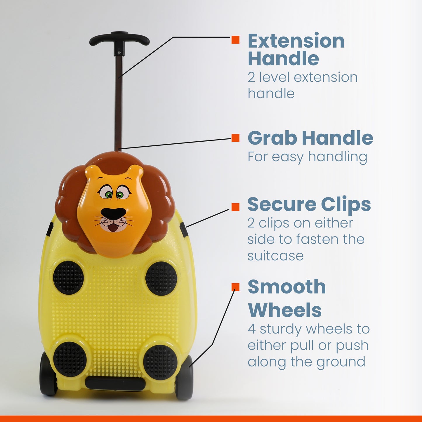 Kids Luggage Bag Holiday Travel Suitcase for Boys & Girls, Carry-On or Pull-Along School Trolley