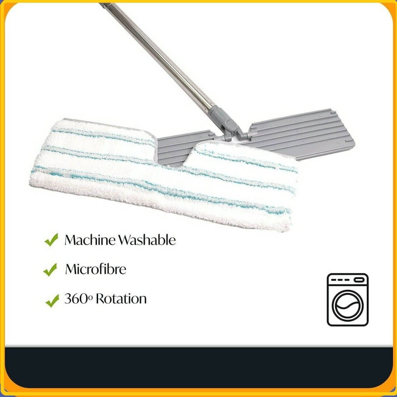 Microfibre Floor Mop | Mop Reusable Pad | Double Sided Microfiber Mop - DIVCHI