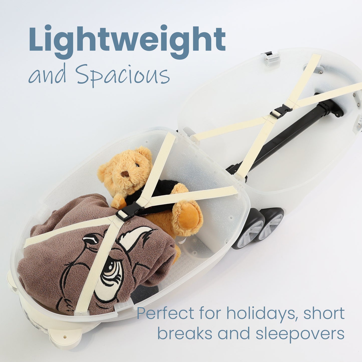 Kids Luggage Bag Holiday Travel Suitcase for Boys & Girls, Carry-On or Pull-Along School Trolley