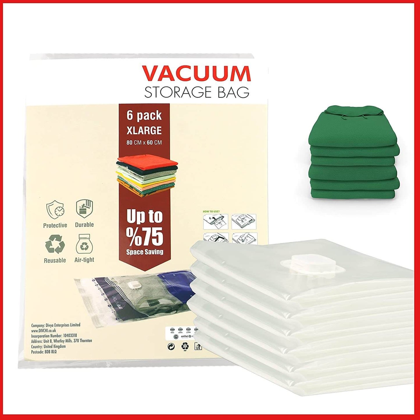 Vacuum Storage Bags With Pump | Storage Bags Vacuum Suction - DIVCHI