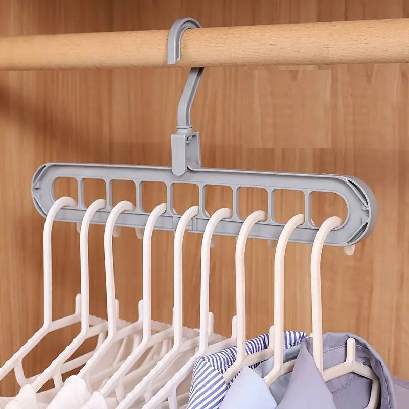 Pack of 2 Space Saving Hangers Perfect Closet Organizer Plastic Heavy Duty - DIVCHI