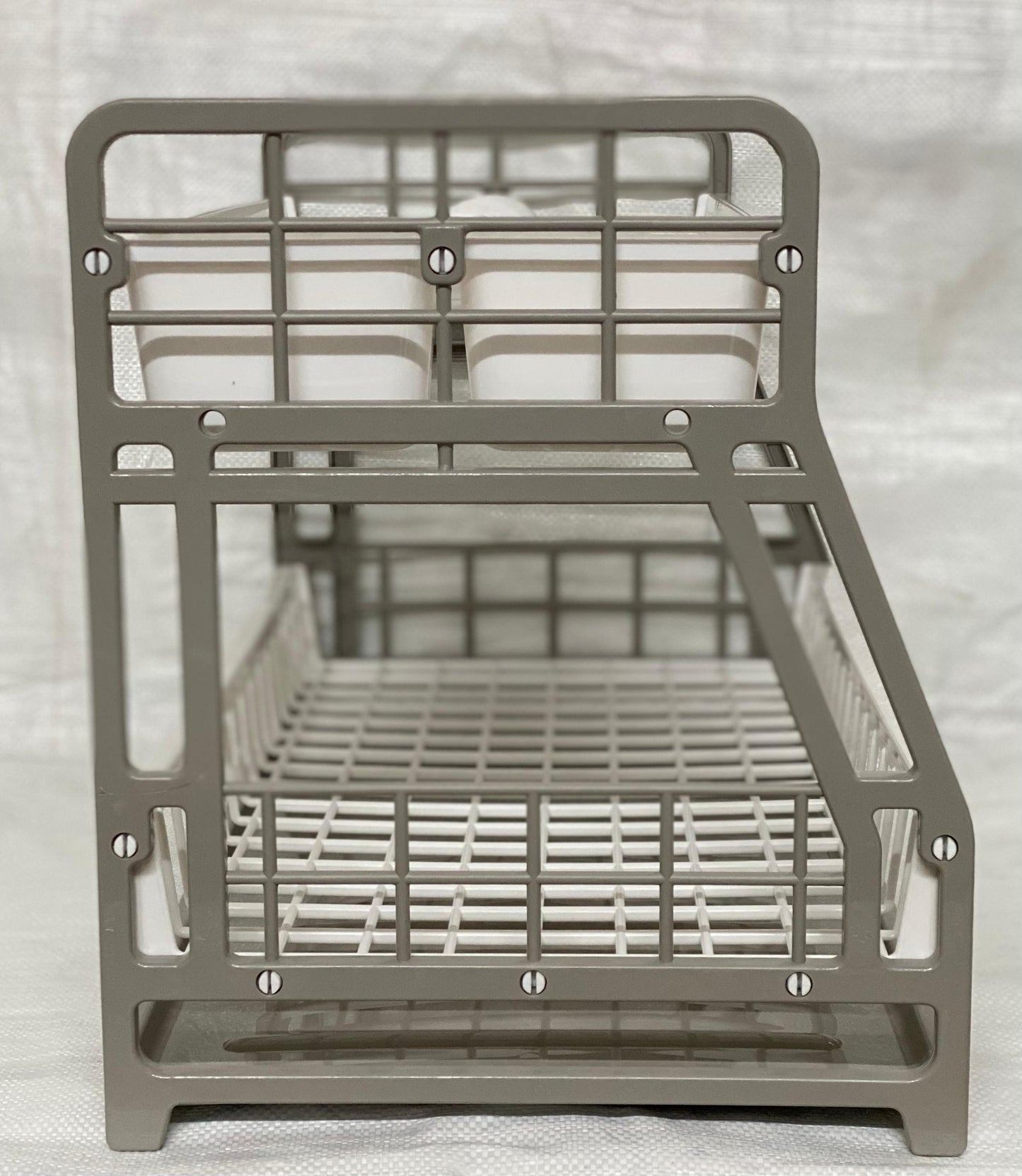 2-Tier Dish Drying Rack Large Capacity Drainer, Utensil Holder, Drain board - DIVCHI