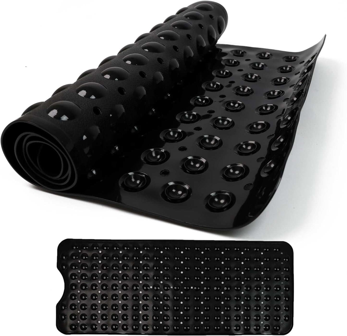 100 x 40 cm Shower Bath Mat Non Slip Anti Mould & Mildew With Strong Suction Cups Grip And Drain Holes - DIVCHI