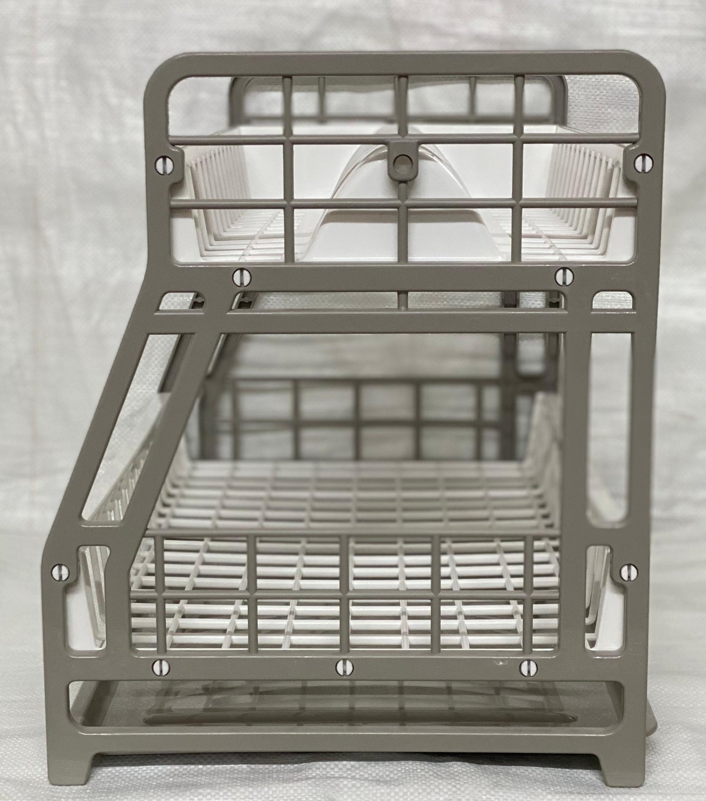 2-Tier Dish Drying Rack Large Capacity Drainer, Utensil Holder, Drain board - DIVCHI