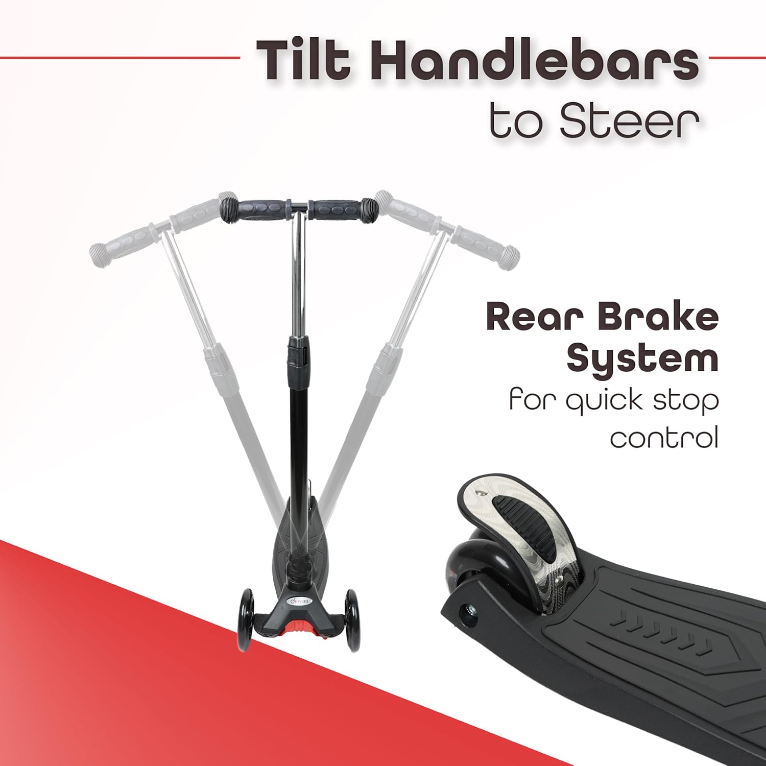 Scooter For Kids 3 Wheel Scooter For Girls & Boys, Kick Scooter With 4 Adjustable Height, Lean To Steer, Light Up Wheels Push Scooter For Children - DIVCHI