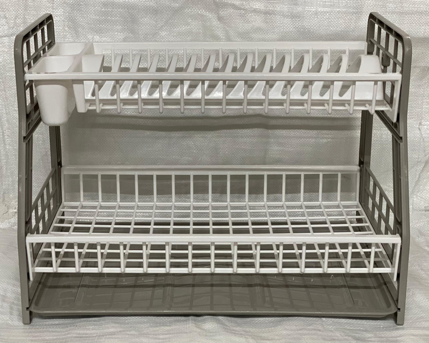 2-Tier Dish Drying Rack Large Capacity Drainer, Utensil Holder, Drain board - DIVCHI