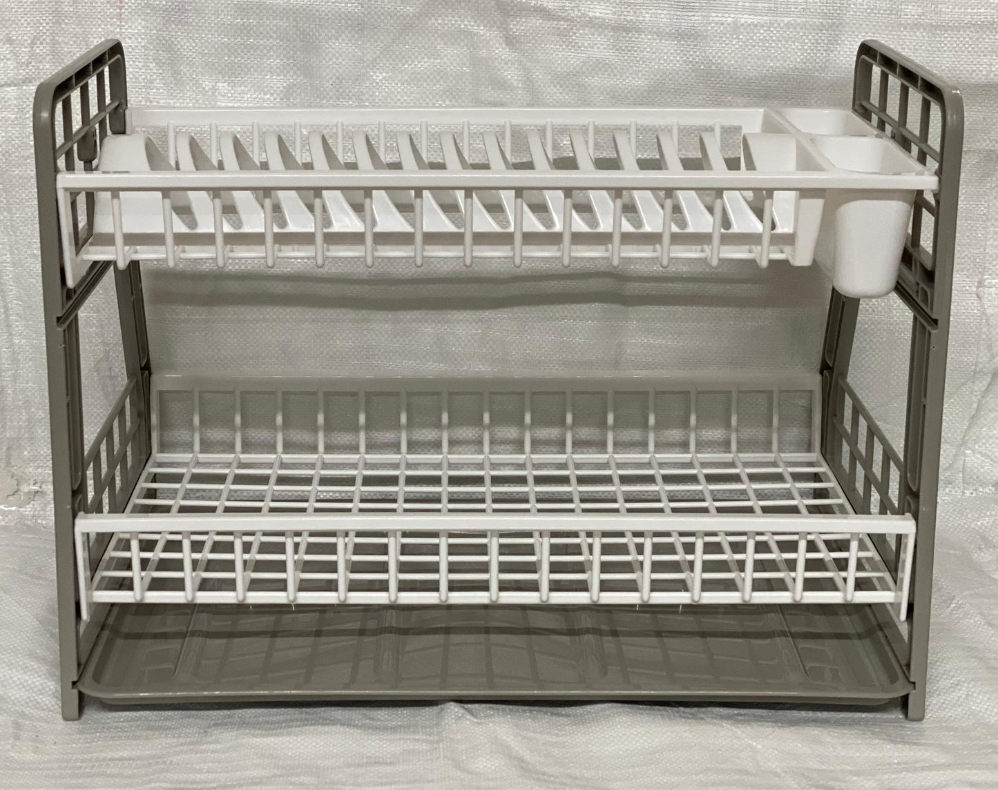 2-Tier Dish Drying Rack Large Capacity Drainer, Utensil Holder, Drain board - DIVCHI