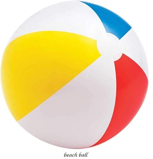 SIZE 20 / 50cm | INFLATABLE BEACH BALL | GLOSSY PANEL BALL. - DIVCHI