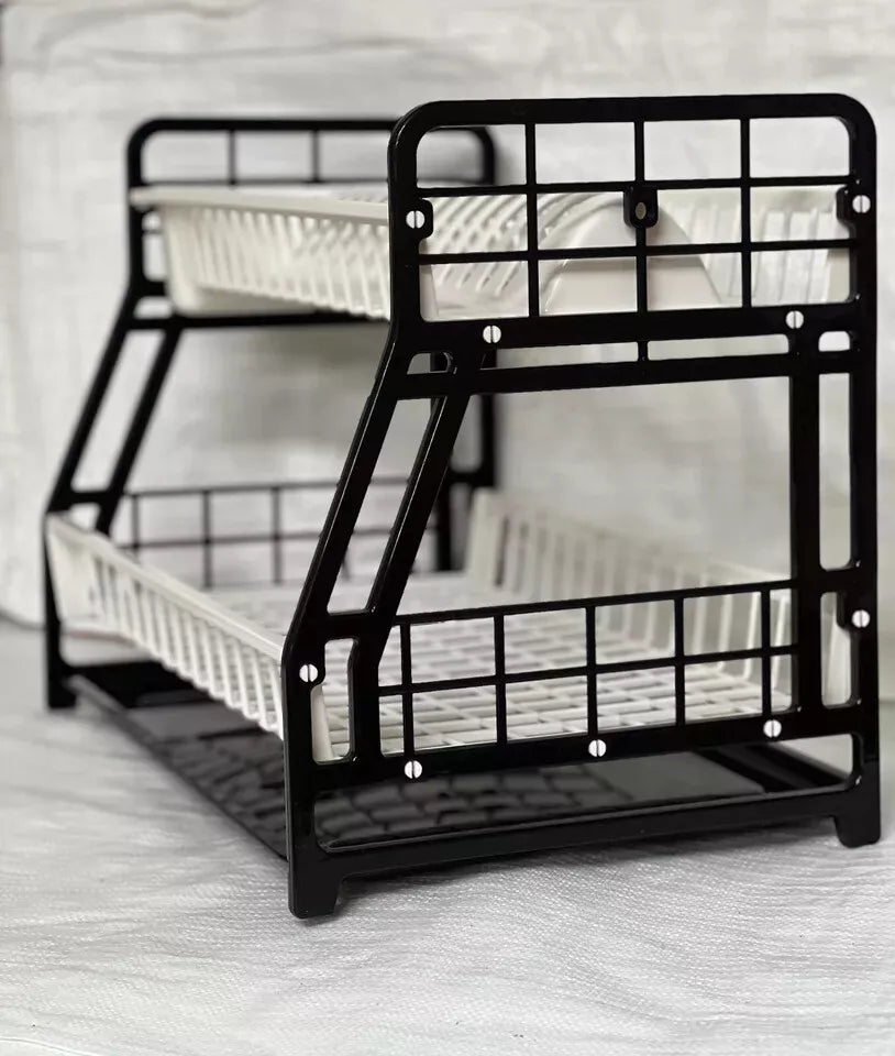 2-Tier Dish Drying Rack Large Capacity Drainer, Utensil Holder, Drain board - DIVCHI