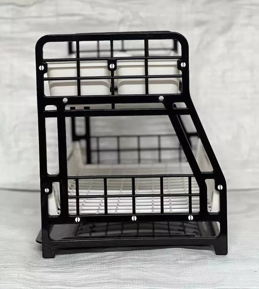 2-Tier Dish Drying Rack Large Capacity Drainer, Utensil Holder, Drain board - DIVCHI