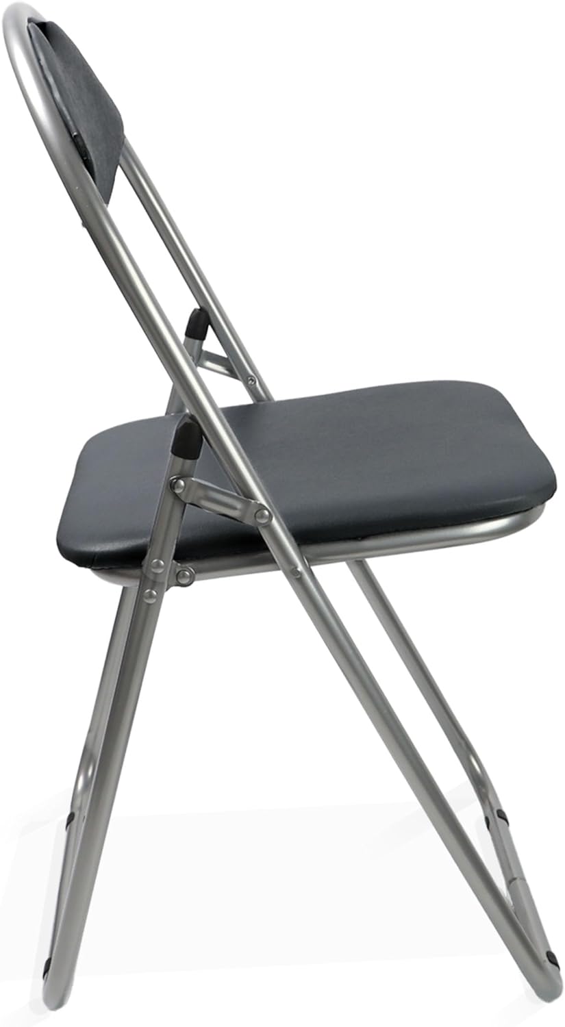 Folding Paris Faux Leather Chair Easy Storage Comfy And Durable