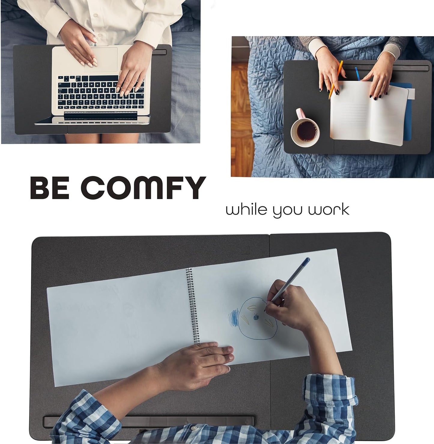 Foldable Laptop Desk Table With Foldable Legs, Reading Holder Notebook Stand Breakfast Bed Tray Book Holder For Sofa, Bed, Terrace, Balcony