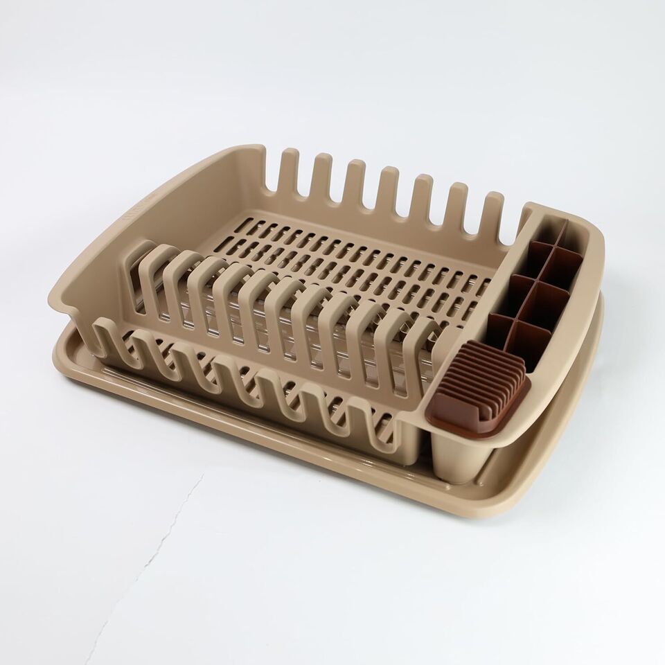 Plastic Dish Drying Rack Sink Drainer Cutlery Cup Utensil Holder For Kitchen - DIVCHI
