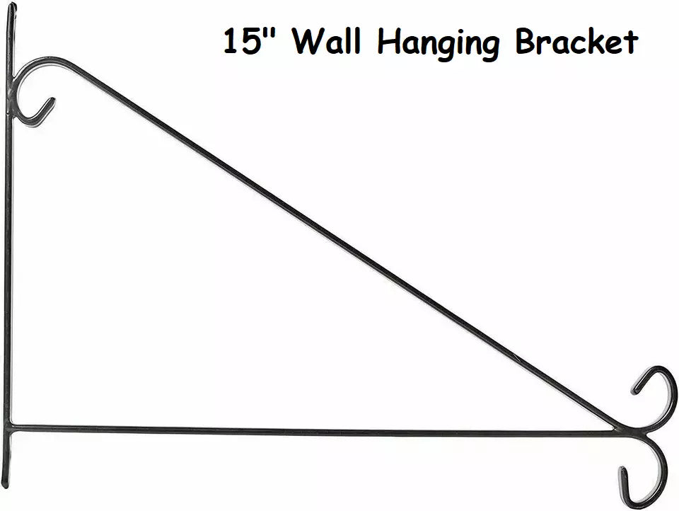 15" Wall Bracket Black Perfect To Hang Flower Pots & Lantons - DIVCHI