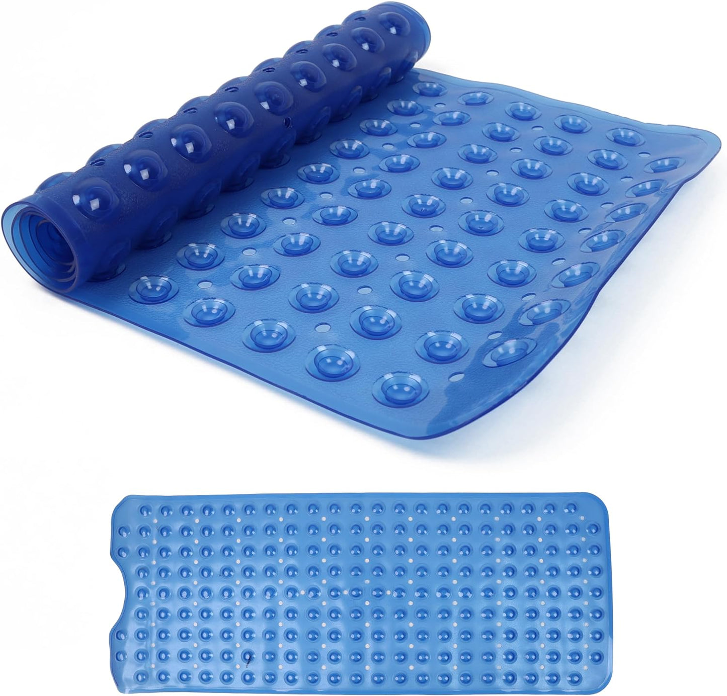 100 x 40 cm Shower Bath Mat Non Slip Anti Mould & Mildew With Strong Suction Cups Grip And Drain Holes - DIVCHI