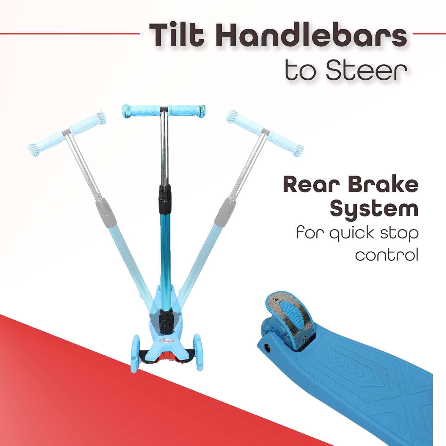 Scooter For Kids 3 Wheel Scooter For Girls & Boys, Kick Scooter With 4 Adjustable Height, Lean To Steer, Light Up Wheels Push Scooter For Children - DIVCHI