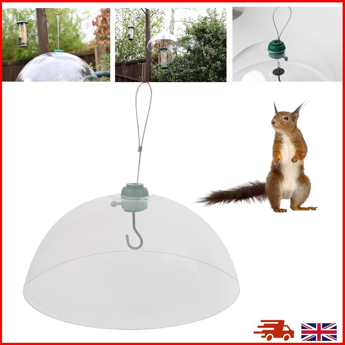 Squirrel Baffle Dome Universal Bird Feeding Station Baffle Dome For Stop Squirrels Stealing Bird Feed - DIVCHI