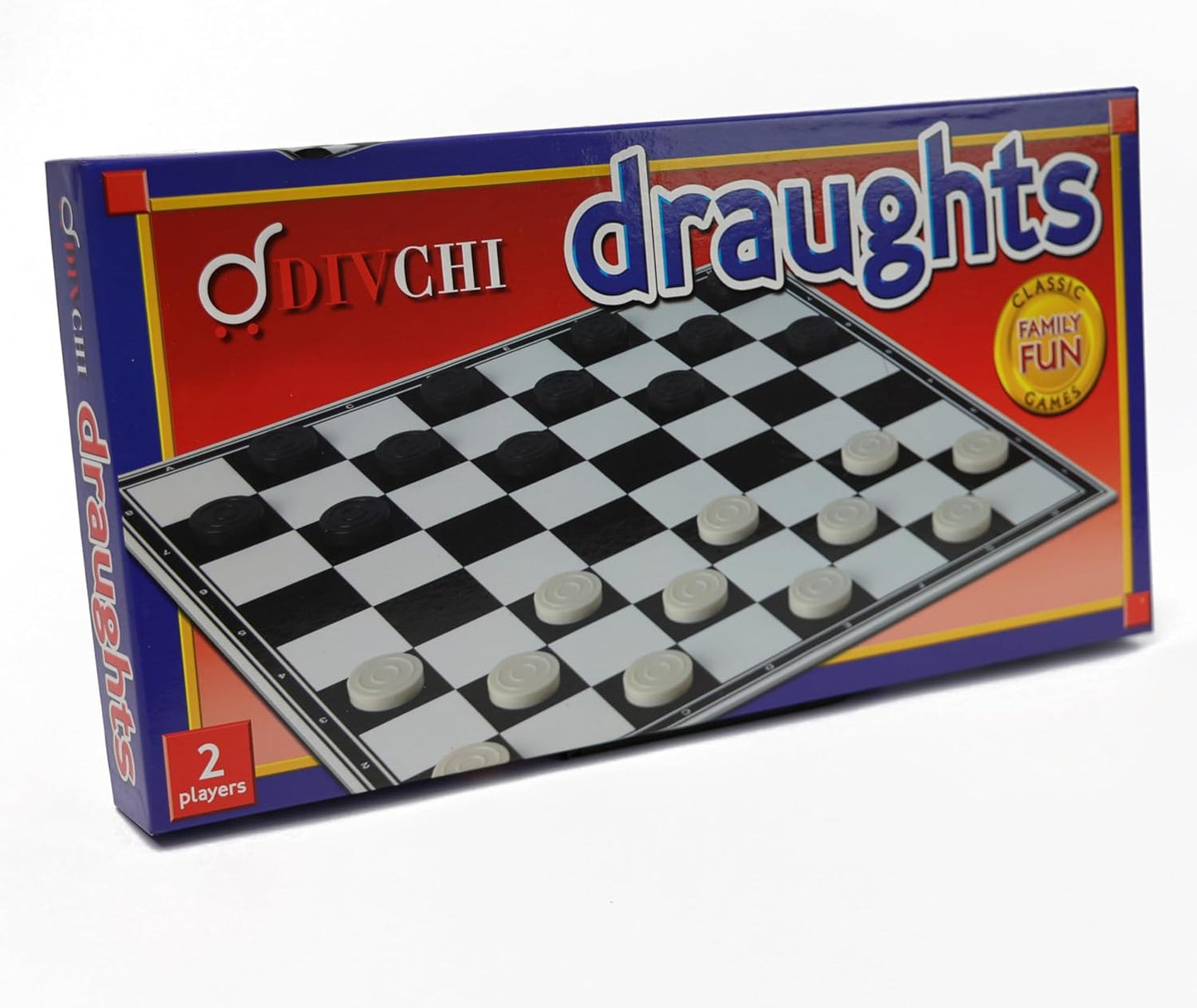Draughts Board Game | 14" Foldable Draughts Set | Checkers & Draughts Game | Traditional Games | For Children And Adults - DIVCHI