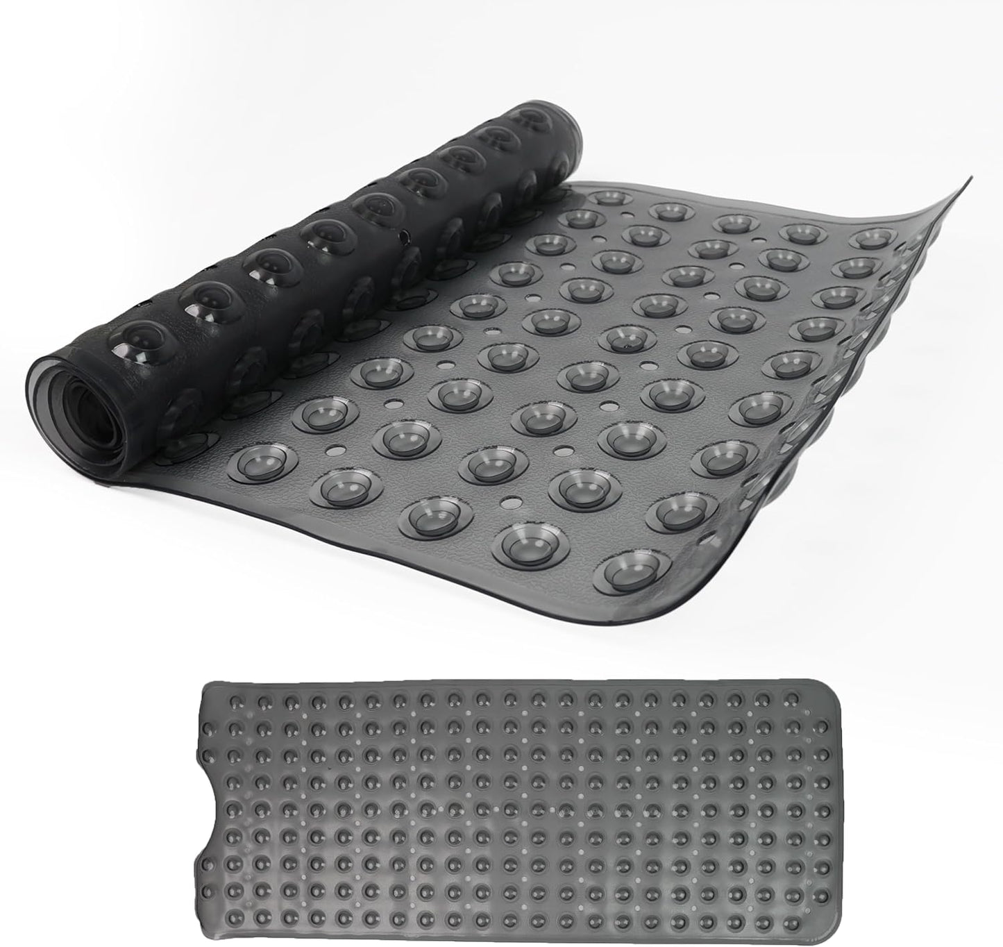 100 x 40 cm Shower Bath Mat Non Slip Anti Mould & Mildew With Strong Suction Cups Grip And Drain Holes - DIVCHI