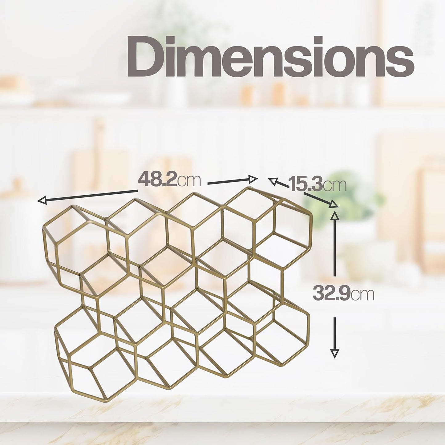 DIVCHI Wine Rack 11 Bottle Holder No Need Assembly Modern Metal Wire Wine Storage for Countertop Table Top Coffee Bar & Kitchen | Champagne Racks | Beer Stand - DIVCHI