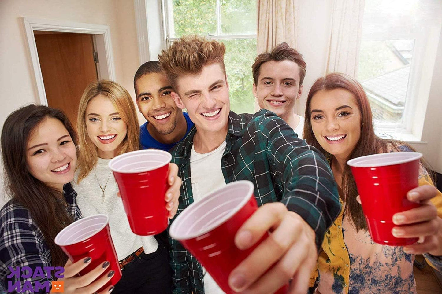 DIVCHI Mini Beer Pong Set 20 Pcs Red Cups - Fun Party Drinking Game for Xmas and Indoor Activities