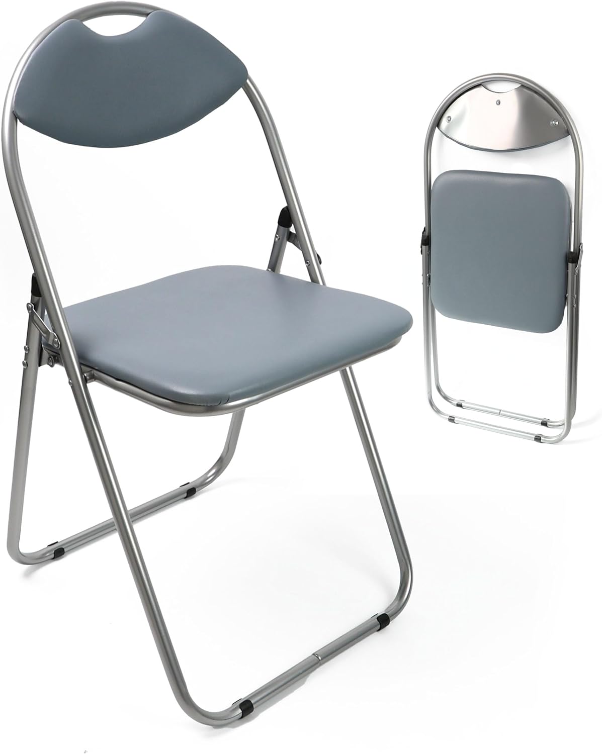 Folding Paris Faux Leather Chair Easy Storage Comfy And Durable