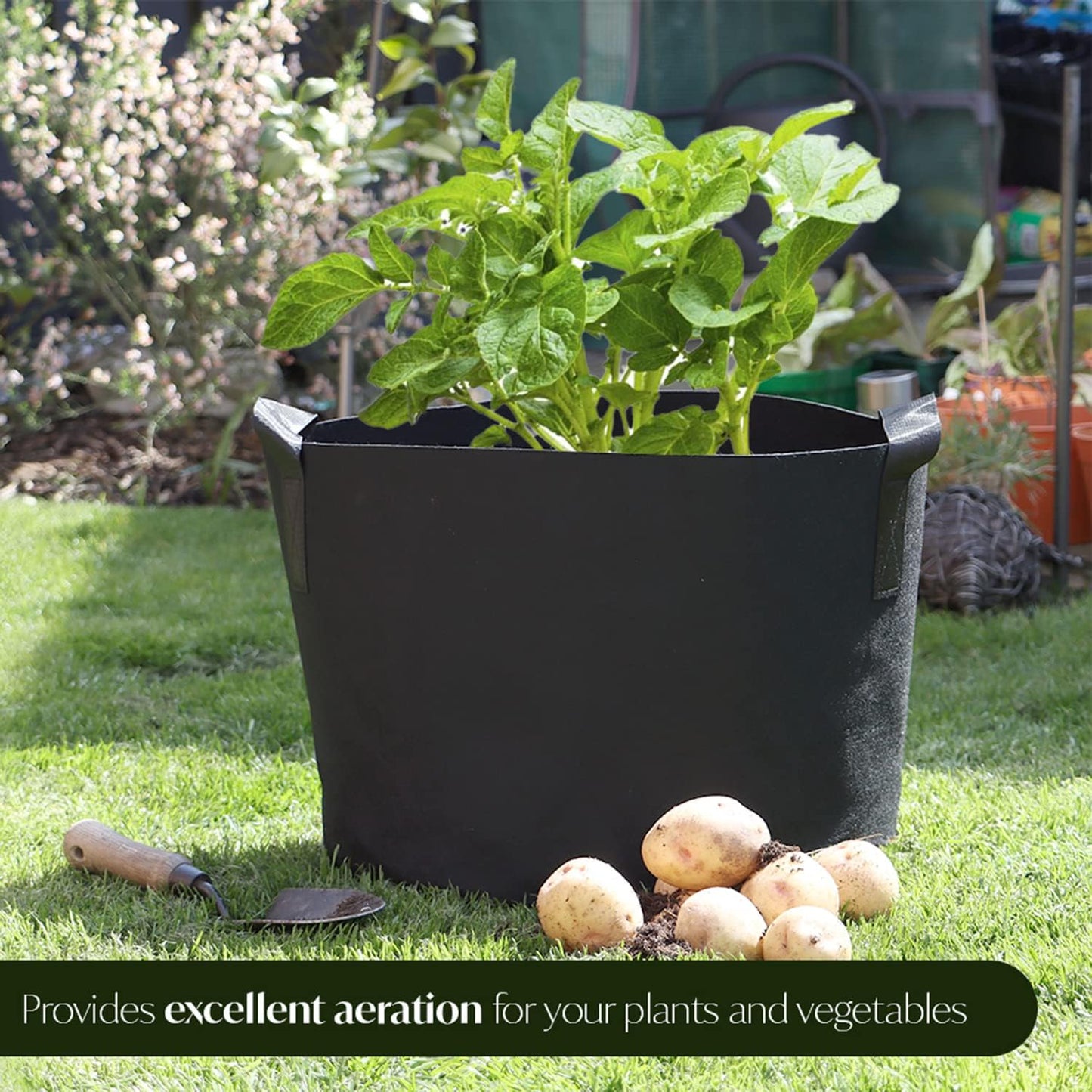DIVCHI Vegetable Grow Bags,5 Pack Plant Grow Bags Breathable Garden Growing Bag - DIVCHI