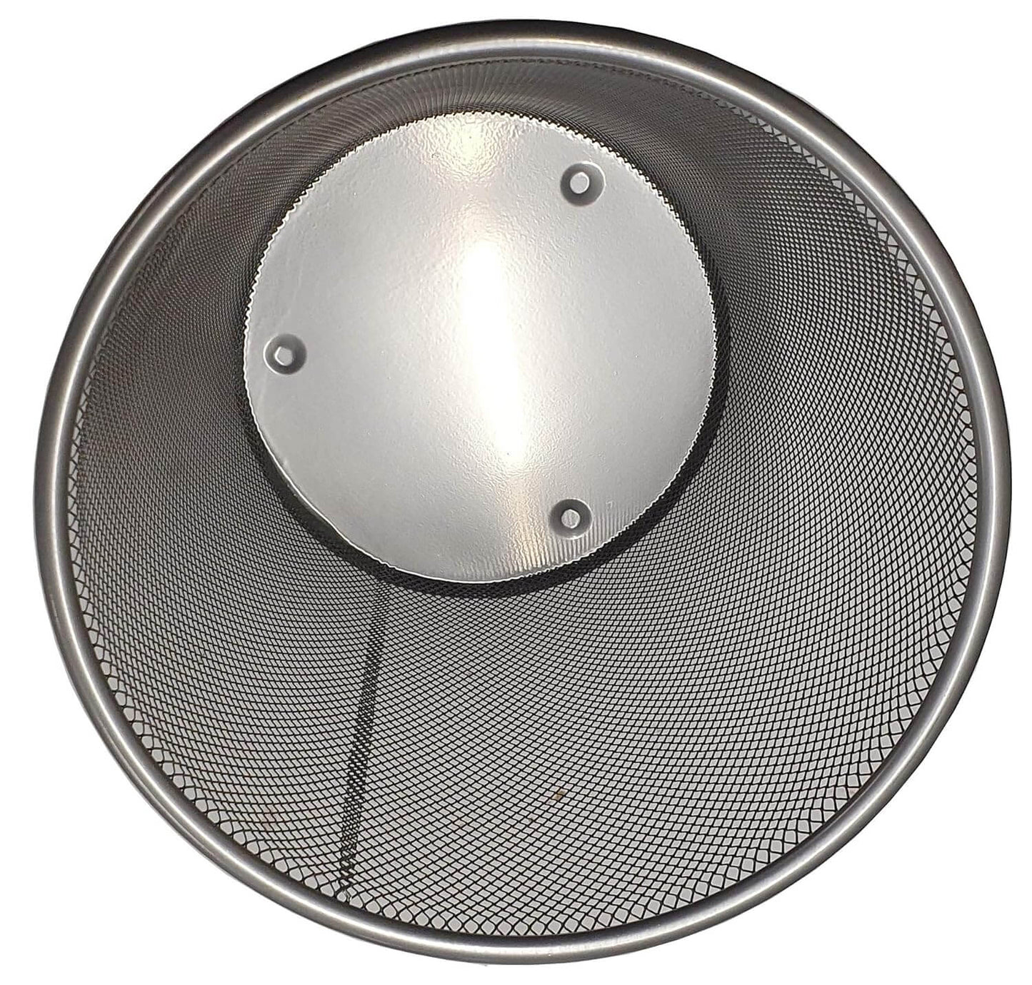 Mesh Waste Bin – Breathable Steel Trash Can with Non-Slip Base (Black & Silver) - DIVCHI