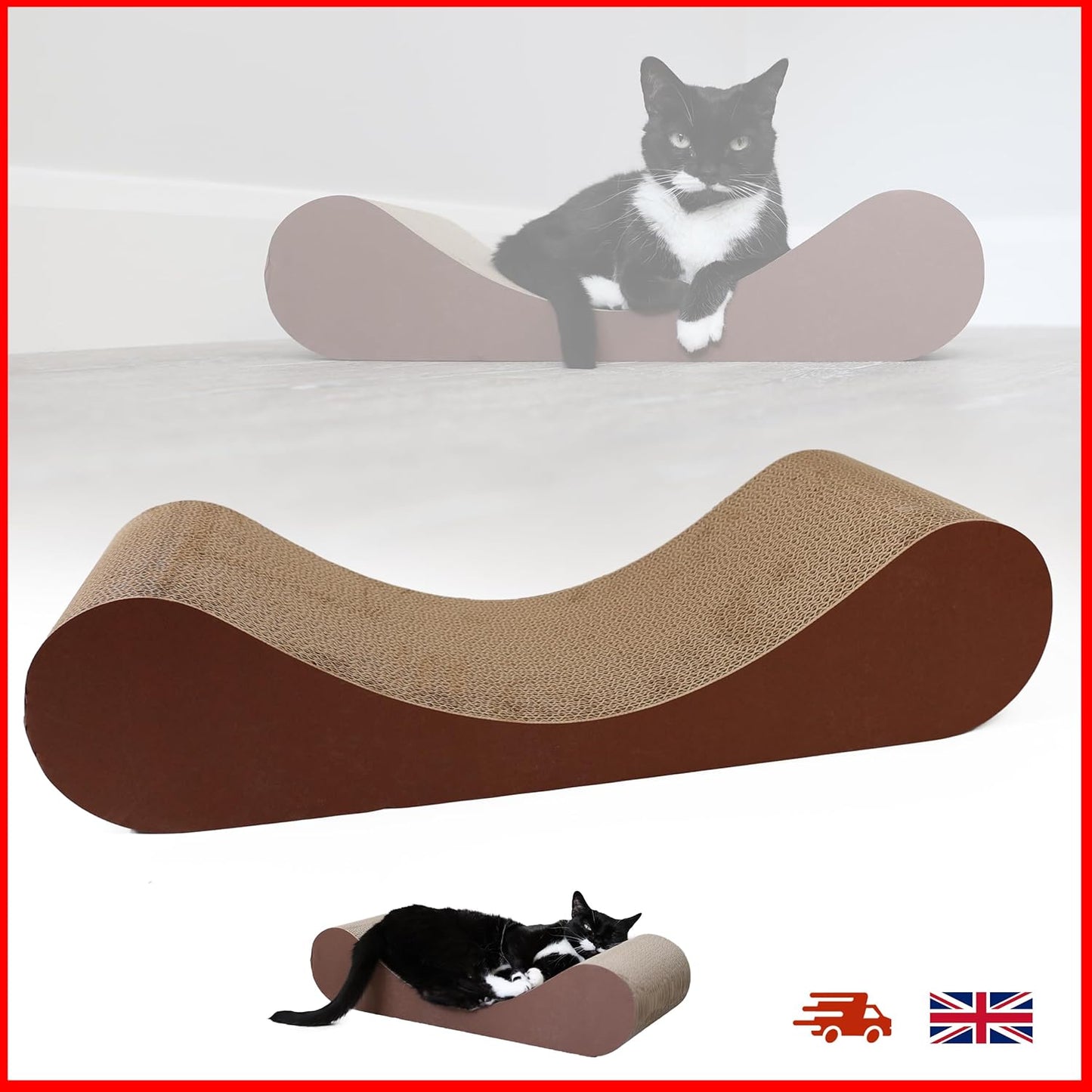 Cat Scratching Board Cat Lounge Bed With Catnip For Kitty - DIVCHI