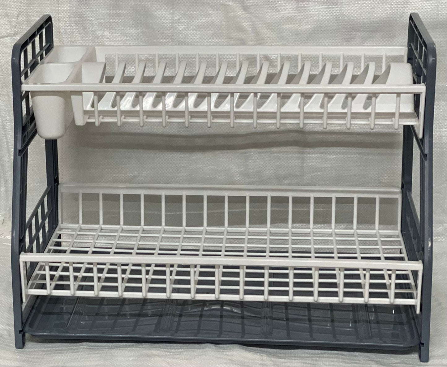 2-Tier Dish Drying Rack Large Capacity Drainer, Utensil Holder, Drain board - DIVCHI