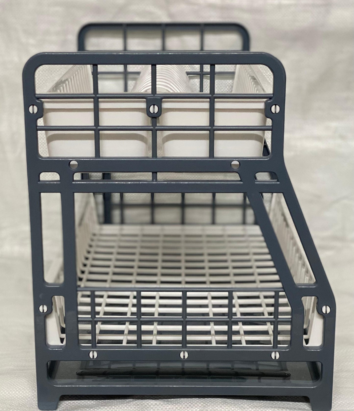 2-Tier Dish Drying Rack Large Capacity Drainer, Utensil Holder, Drain board - DIVCHI