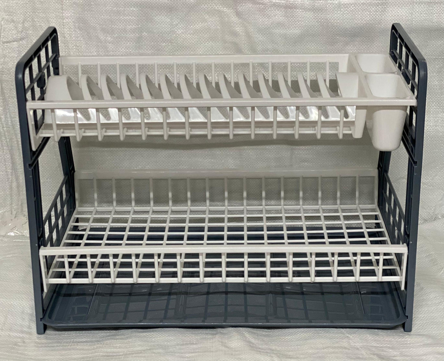 2-Tier Dish Drying Rack Large Capacity Drainer, Utensil Holder, Drain board - DIVCHI