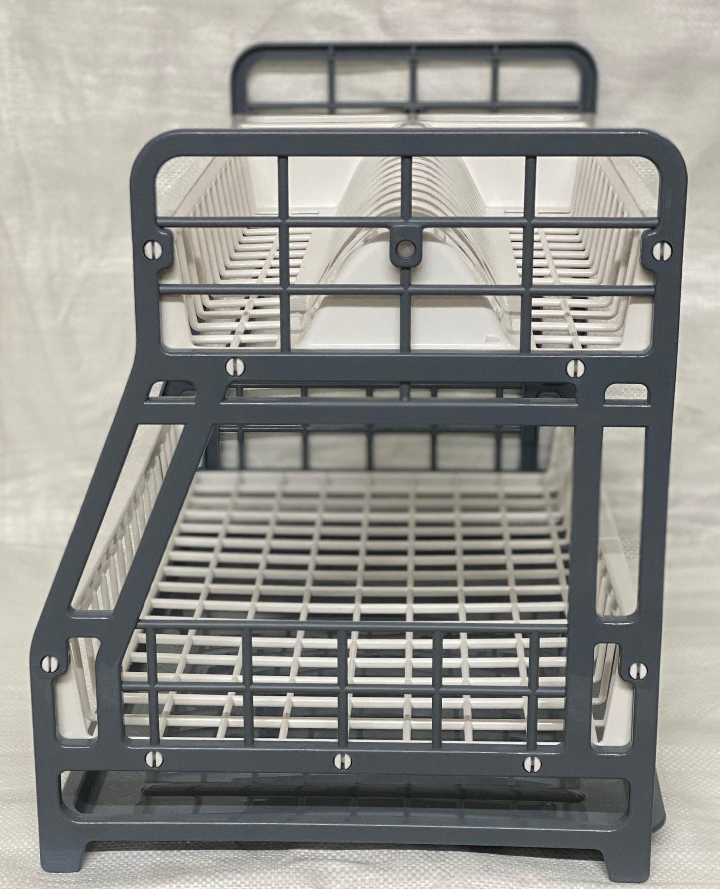 2-Tier Dish Drying Rack Large Capacity Drainer, Utensil Holder, Drain board - DIVCHI