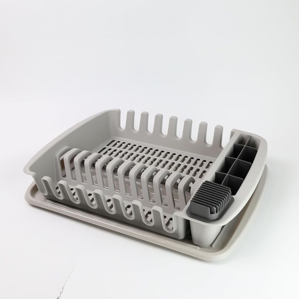 Plastic Dish Drying Rack Sink Drainer Cutlery Cup Utensil Holder For Kitchen - DIVCHI