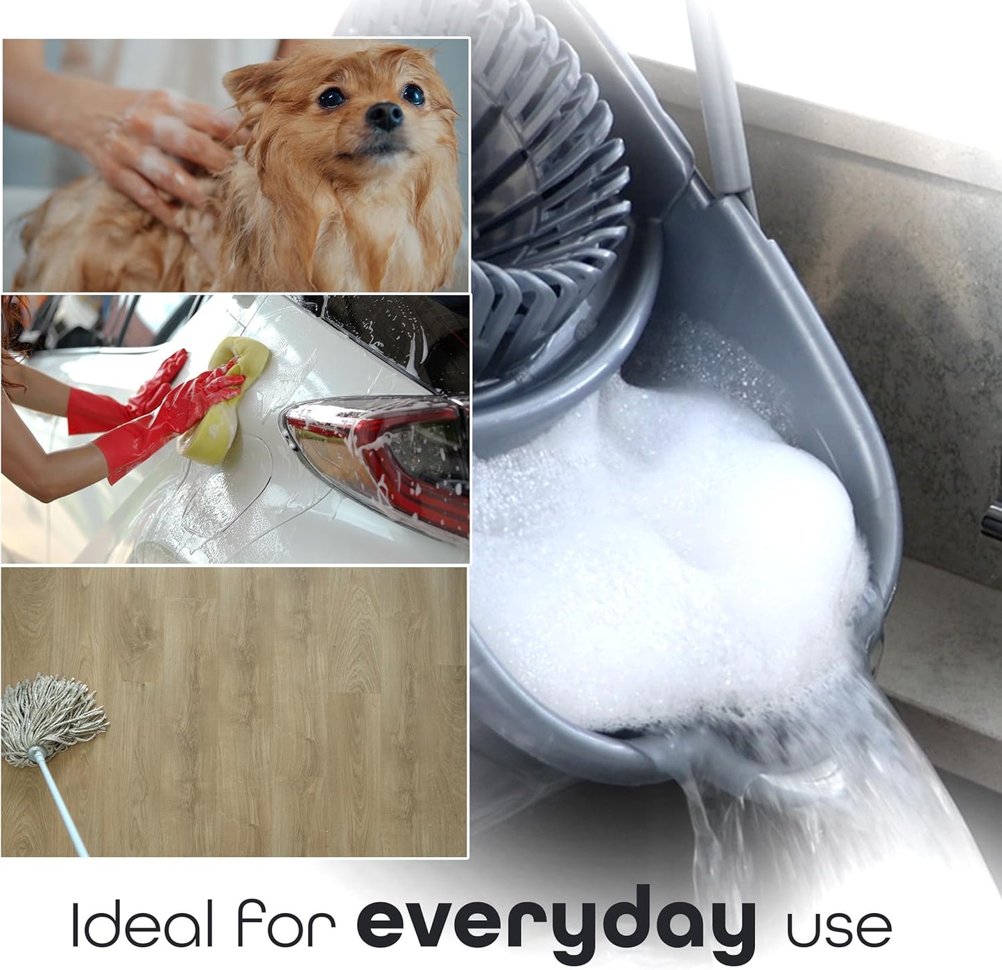 Wringer Mop Bucket Lightweight & Portable Floor Mess-Free Pouring - DIVCHI