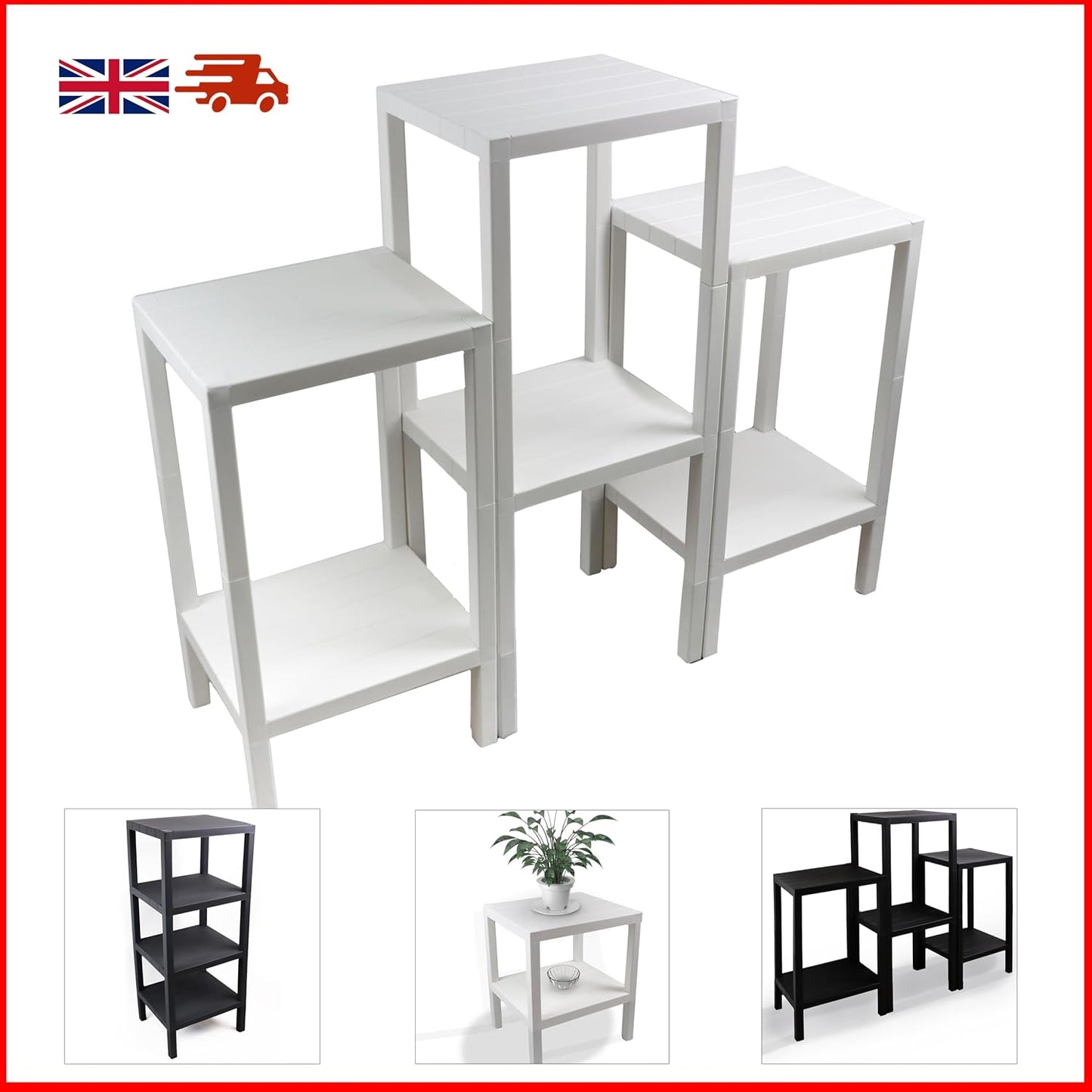 Side Tables Storage Coffee Bedside Table Perfect for Small Narrow Space - DIVCHI
