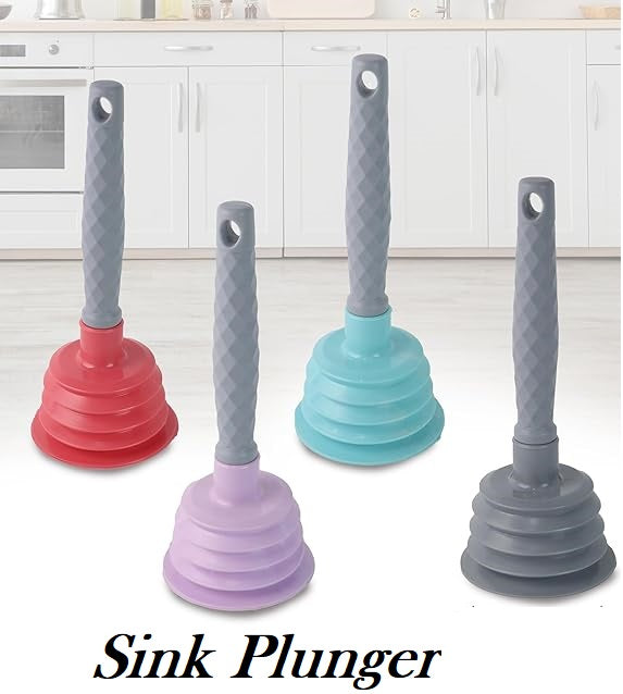 Sink Plunger Drain Unblocker Suction cup with Handle For Kitchen bathroom sinks - DIVCHI