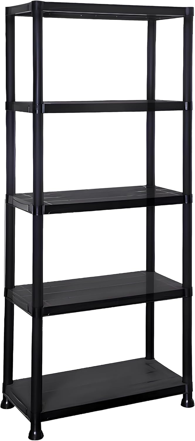 DIVCHI 3/4/5 Tier Storage Shelving Unit | Heavy Duty Shelf Rack for Home, Garage, Office & Utility Room | Shelf Rack (Black)