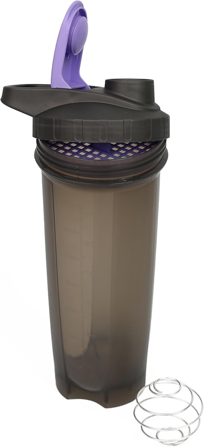 DIVCHI Protein Powder Shaker Bottle With Mixer Ball For Smooth Shake, Leakproof Secure Flip Cap, Gym Shaker For Protein Shakes Ideal Workout Partner - DIVCHI