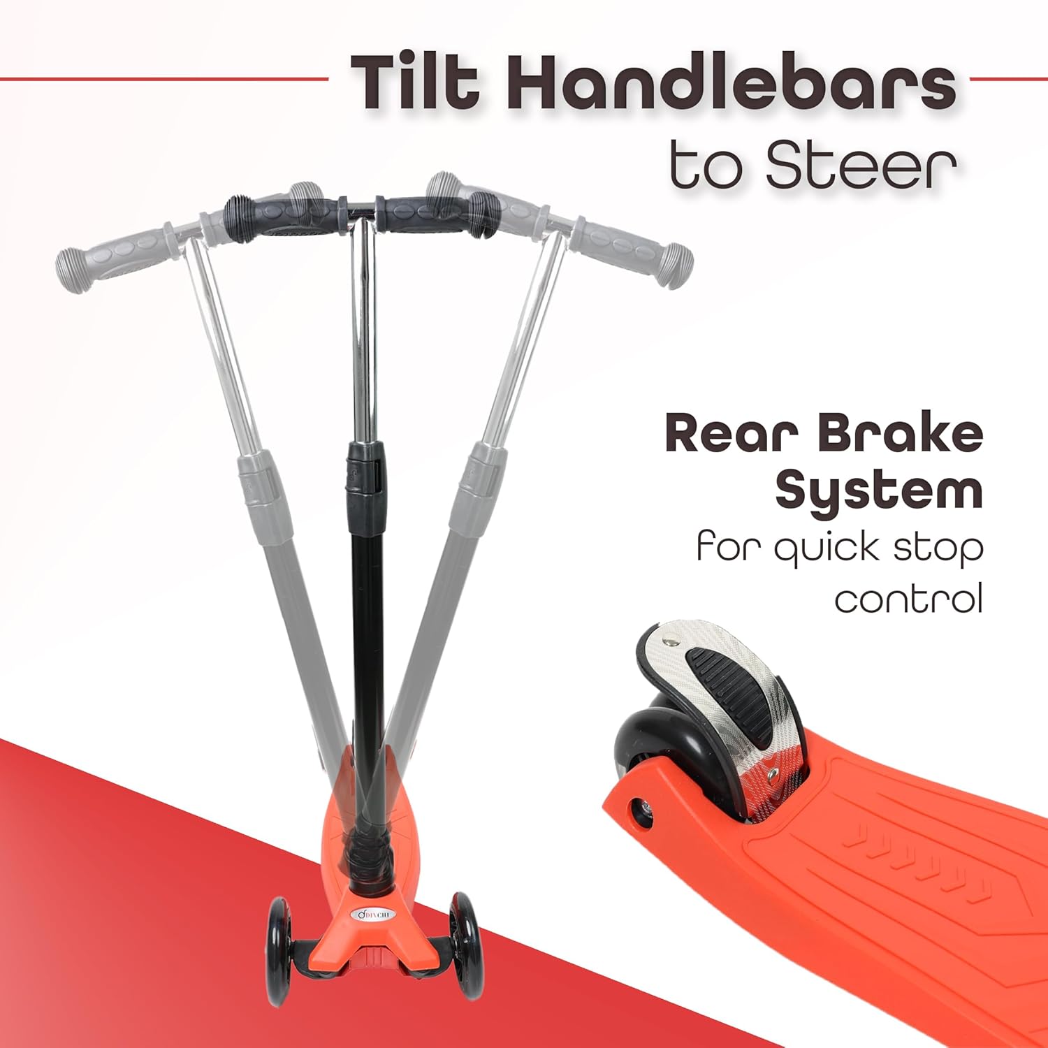 Scooter For Kids 3 Wheel Scooter For Girls & Boys, Kick Scooter With 4 Adjustable Height, Lean To Steer, Light Up Wheels Push Scooter For Children - DIVCHI