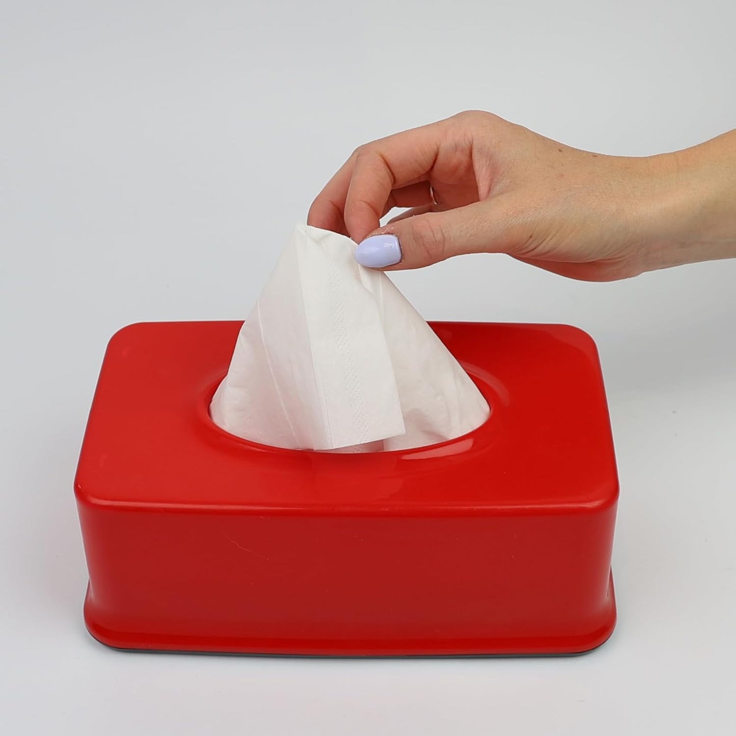 DIVCHI Tissue Box Holder Rectangular Wipe Box With Removable Cover Tissue Holder | Napkin Dispenser | Tissues Organizer (Blue) - DIVCHI