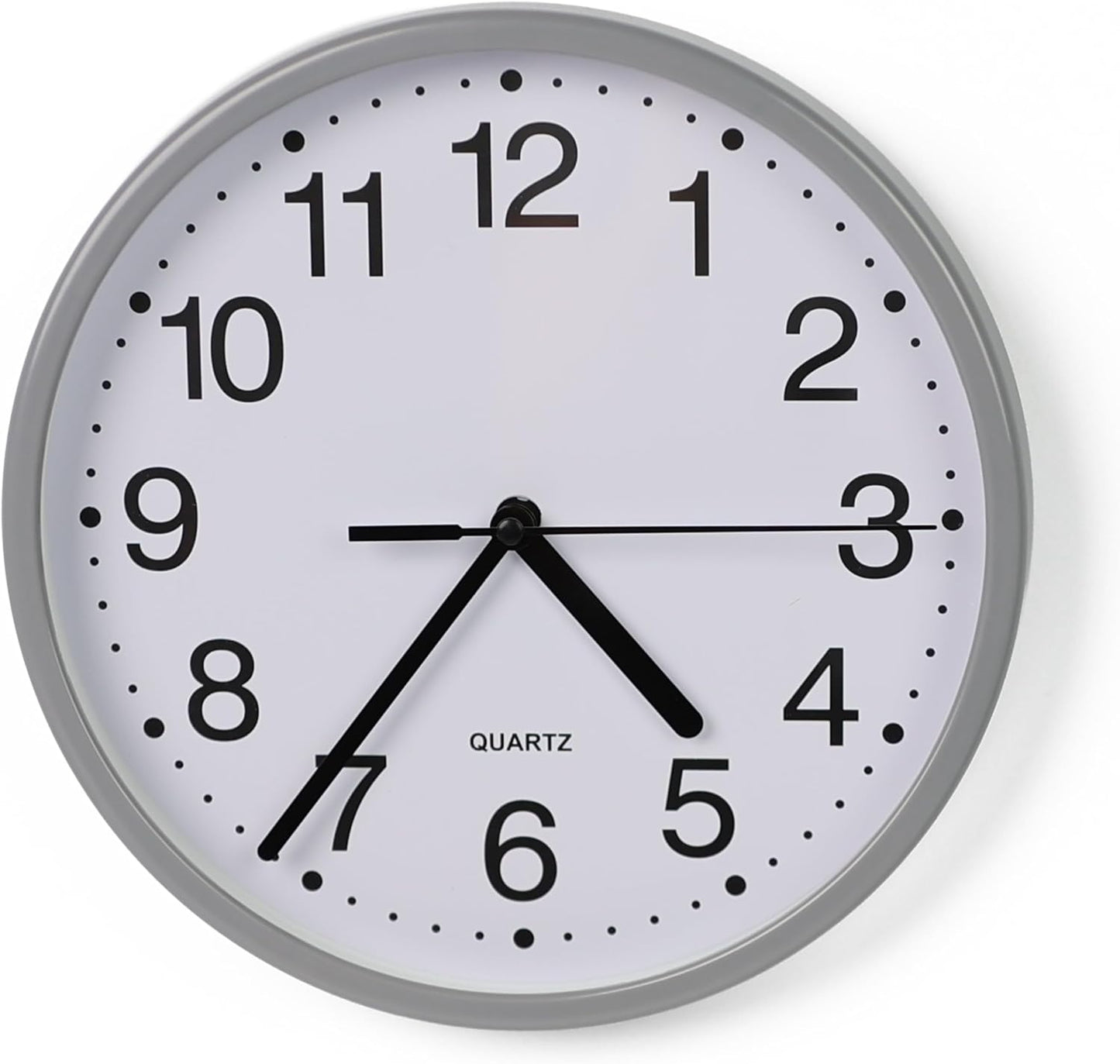 Wall Clock Silent & Non- Ticking w/ Modern Battery Operated Digital Quiet Sweep - DIVCHI
