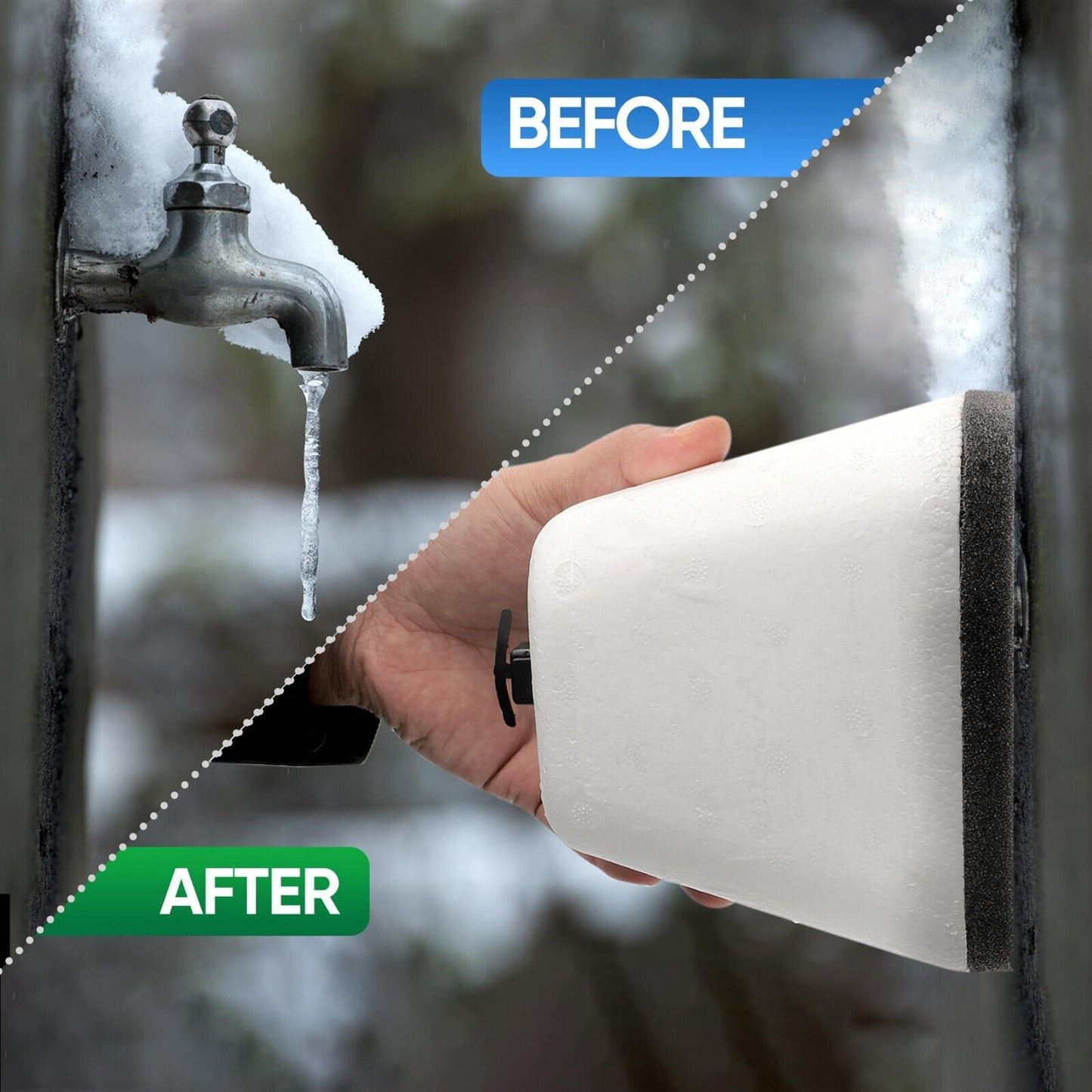 DIVCHI Outdoor Garden Tap Cover Insulated Thermal Frost Winter Weather Water Protection - DIVCHI
