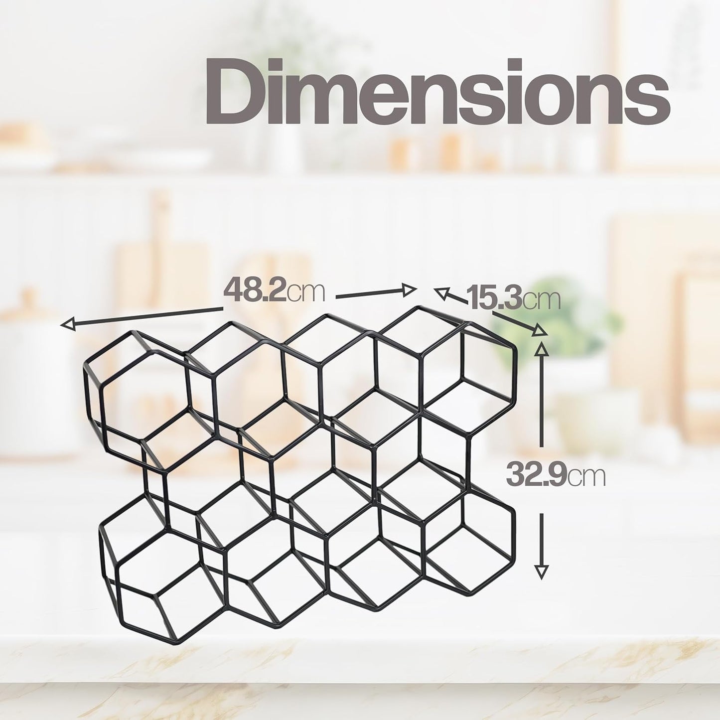 DIVCHI Wine Rack 11 Bottle Holder No Need Assembly Modern Metal Wire Wine Storage for Countertop Table Top Coffee Bar & Kitchen | Champagne Racks | Beer Stand - DIVCHI