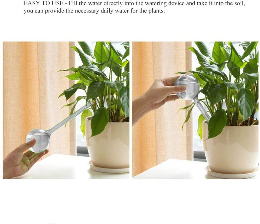 DIVCHI Self Watering Globes, Green Life Pack of 4 Aqua Globes Small Plant Flower Automatic Self Watering PVC Bulbs Ball Garden Waterer Device Set - DIVCHI